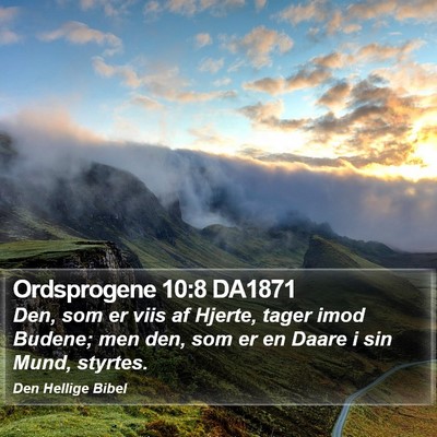 Ordsprogene 10:8 DA1871 Bible Verse Image
