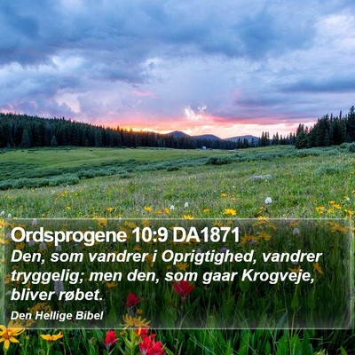 Ordsprogene 10:9 DA1871 Bible Verse Image