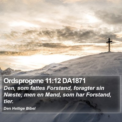 Ordsprogene 11:12 DA1871 Bible Verse Image