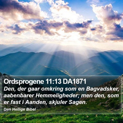 Ordsprogene 11:13 DA1871 Bible Verse Image