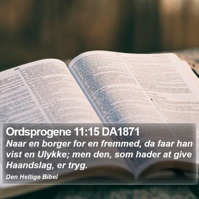 Ordsprogene 11:15 DA1871 Bible Verse Image
