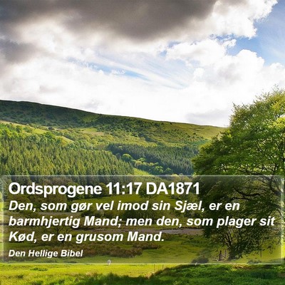 Ordsprogene 11:17 DA1871 Bible Verse Image