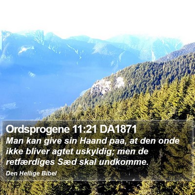 Ordsprogene 11:21 DA1871 Bible Verse Image