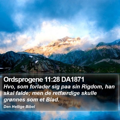 Ordsprogene 11:28 DA1871 Bible Verse Image