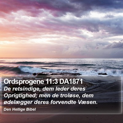 Ordsprogene 11:3 DA1871 Bible Verse Image