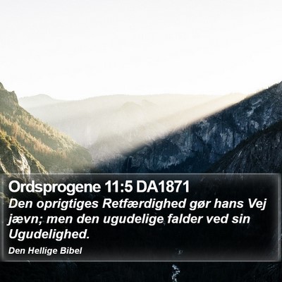 Ordsprogene 11:5 DA1871 Bible Verse Image