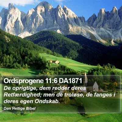 Ordsprogene 11:6 DA1871 Bible Verse Image