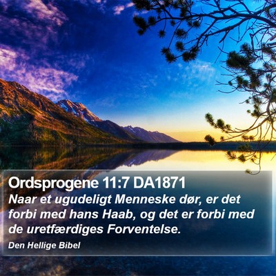 Ordsprogene 11:7 DA1871 Bible Verse Image