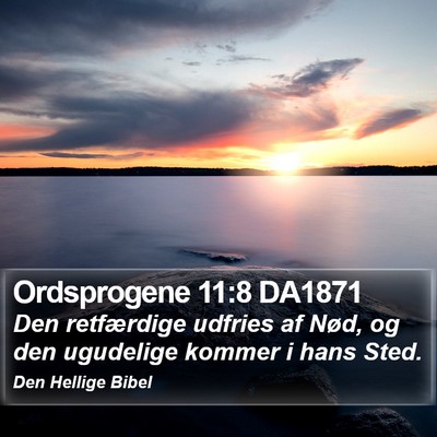 Ordsprogene 11:8 DA1871 Bible Verse Image