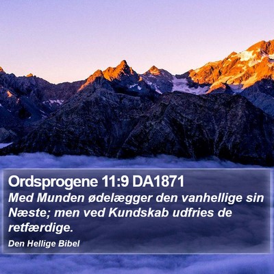 Ordsprogene 11:9 DA1871 Bible Verse Image