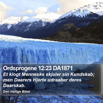 Ordsprogene 12:23 DA1871 Bible Verse Image