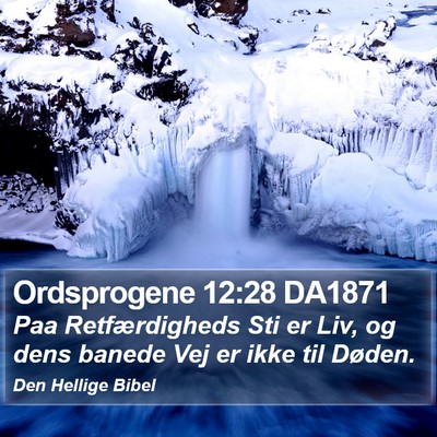 Ordsprogene 12:28 DA1871 Bible Verse Image