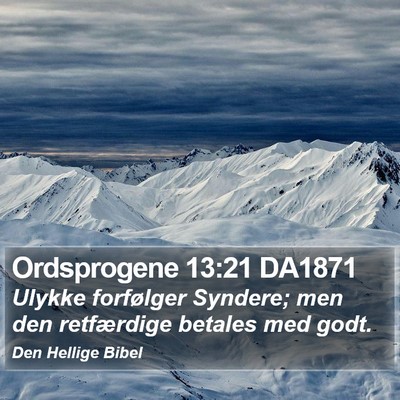 Ordsprogene 13:21 DA1871 Bible Verse Image