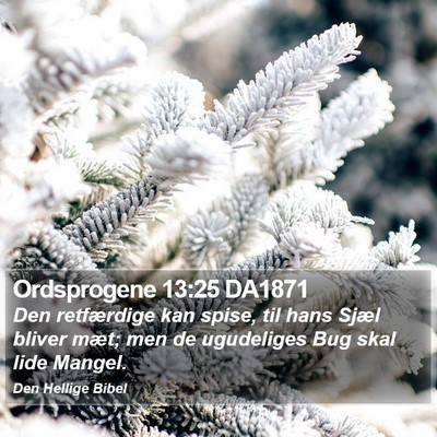 Ordsprogene 13:25 DA1871 Bible Verse Image