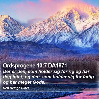 Ordsprogene 13:7 DA1871 Bible Verse Image