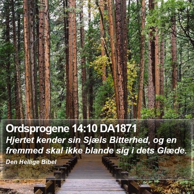 Ordsprogene 14:10 DA1871 Bible Verse Image
