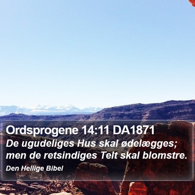 Ordsprogene 14:11 DA1871 Bible Verse Image