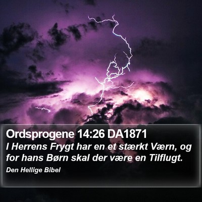 Ordsprogene 14:26 DA1871 Bible Verse Image