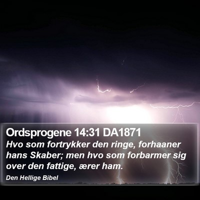 Ordsprogene 14:31 DA1871 Bible Verse Image