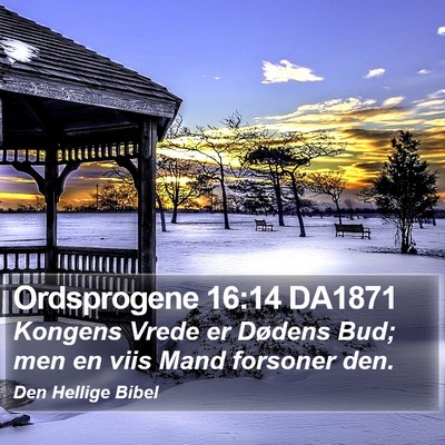 Ordsprogene 16:14 DA1871 Bible Verse Image