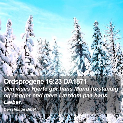 Ordsprogene 16:23 DA1871 Bible Verse Image