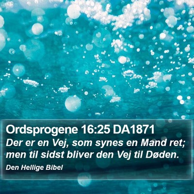 Ordsprogene 16:25 DA1871 Bible Verse Image