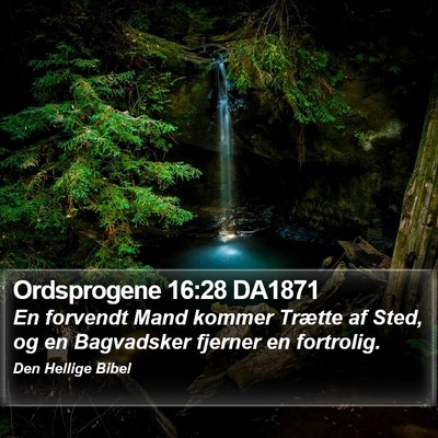 Ordsprogene 16:28 DA1871 Bible Verse Image