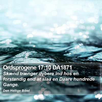 Ordsprogene 17:10 DA1871 Bible Verse Image