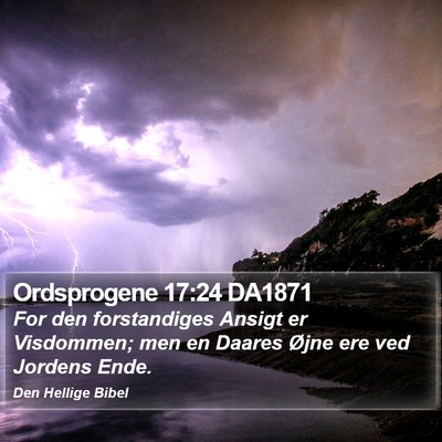 Ordsprogene 17:24 DA1871 Bible Verse Image