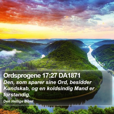 Ordsprogene 17:27 DA1871 Bible Verse Image