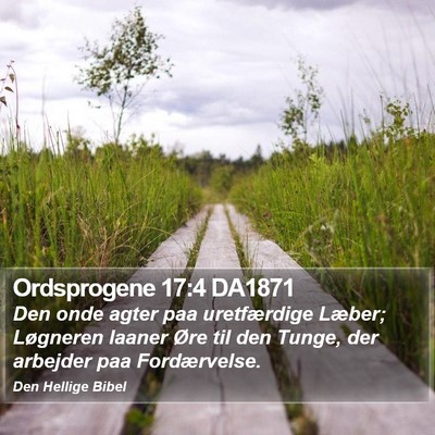 Ordsprogene 17:4 DA1871 Bible Verse Image