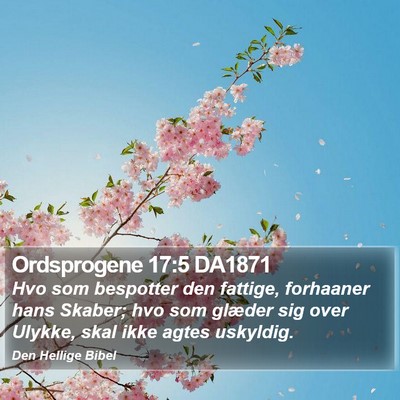 Ordsprogene 17:5 DA1871 Bible Verse Image
