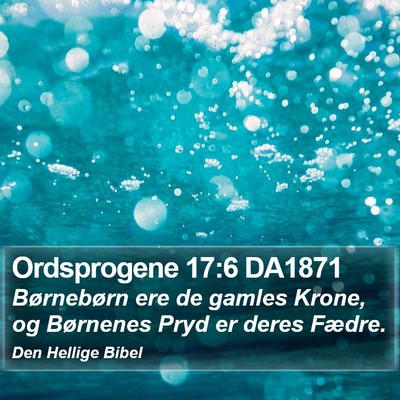 Ordsprogene 17:6 DA1871 Bible Verse Image