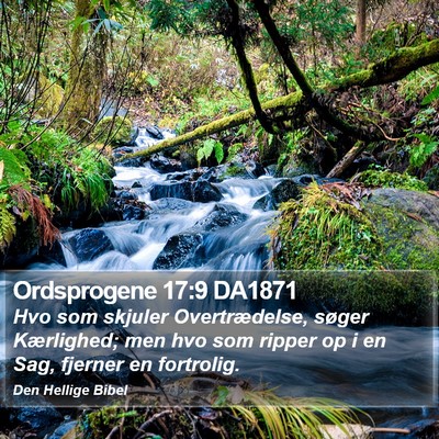 Ordsprogene 17:9 DA1871 Bible Verse Image