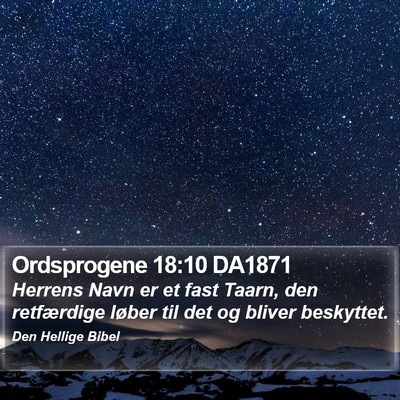 Ordsprogene 18:10 DA1871 Bible Verse Image
