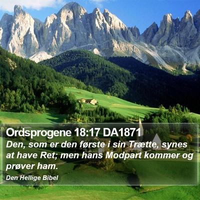 Ordsprogene 18:17 DA1871 Bible Verse Image