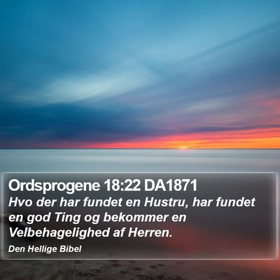 Ordsprogene 18:22 DA1871 Bible Verse Image