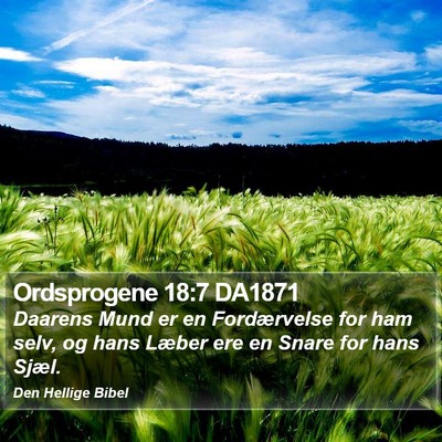Ordsprogene 18:7 DA1871 Bible Verse Image