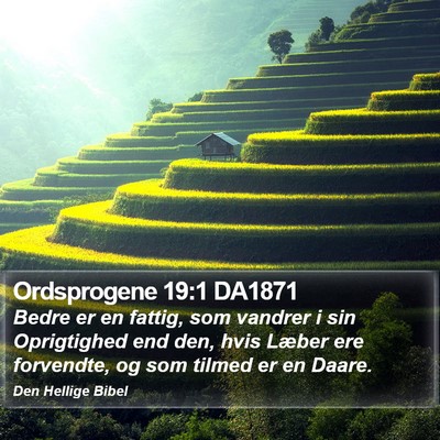 Ordsprogene 19:1 DA1871 Bible Verse Image