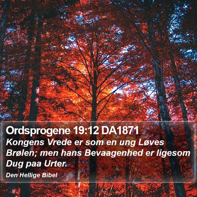 Ordsprogene 19:12 DA1871 Bible Verse Image