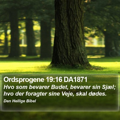 Ordsprogene 19:16 DA1871 Bible Verse Image