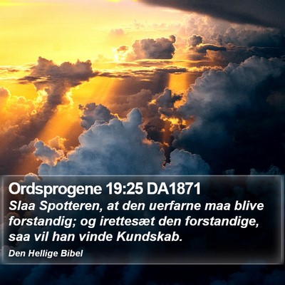 Ordsprogene 19:25 DA1871 Bible Verse Image