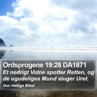Ordsprogene 19:28 DA1871 Bible Verse Image