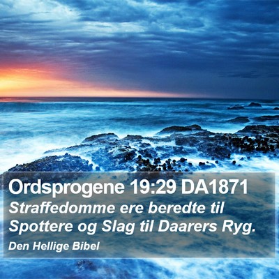 Ordsprogene 19:29 DA1871 Bible Verse Image