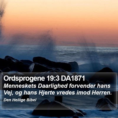 Ordsprogene 19:3 DA1871 Bible Verse Image