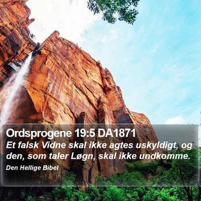 Ordsprogene 19:5 DA1871 Bible Verse Image