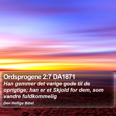 Ordsprogene 2:7 DA1871 Bible Verse Image