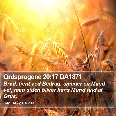 Ordsprogene 20:17 DA1871 Bible Verse Image