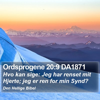 Ordsprogene 20:9 DA1871 Bible Verse Image