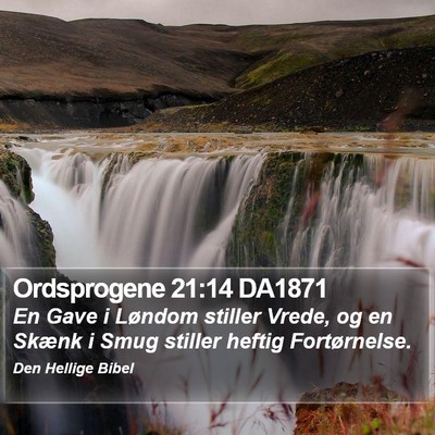 Ordsprogene 21:14 DA1871 Bible Verse Image